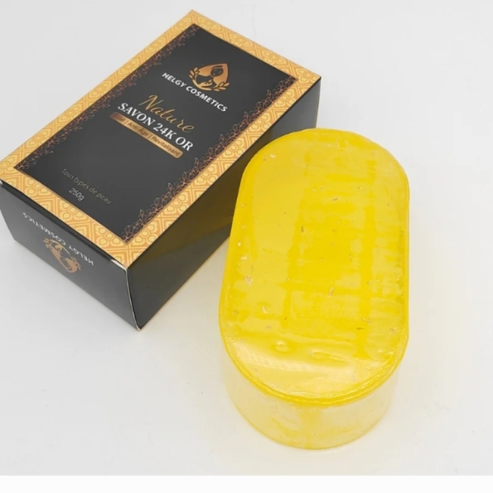 Helgy Cosmetics Nature Gold Lux 24K Savon Soap Collagen Hyaluronic Acid 250g